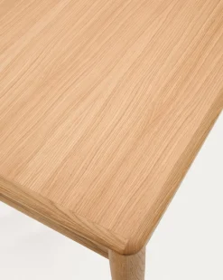 Kave Home Uitschuifbare Tafel Lenon Eikenfineer Naturel 160(200)x90cm