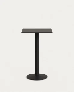 Kave Home Vierkante Bistrotafel Esilda Zwart Hoog 60x60x96cm