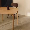 Kave Home Vierkante Tafel Indara Essenhoutfineer en Rubberhout 100x100cm