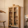 Kave Home Vitrinekast Alguema Eikenfineer Naturel 100x185cm