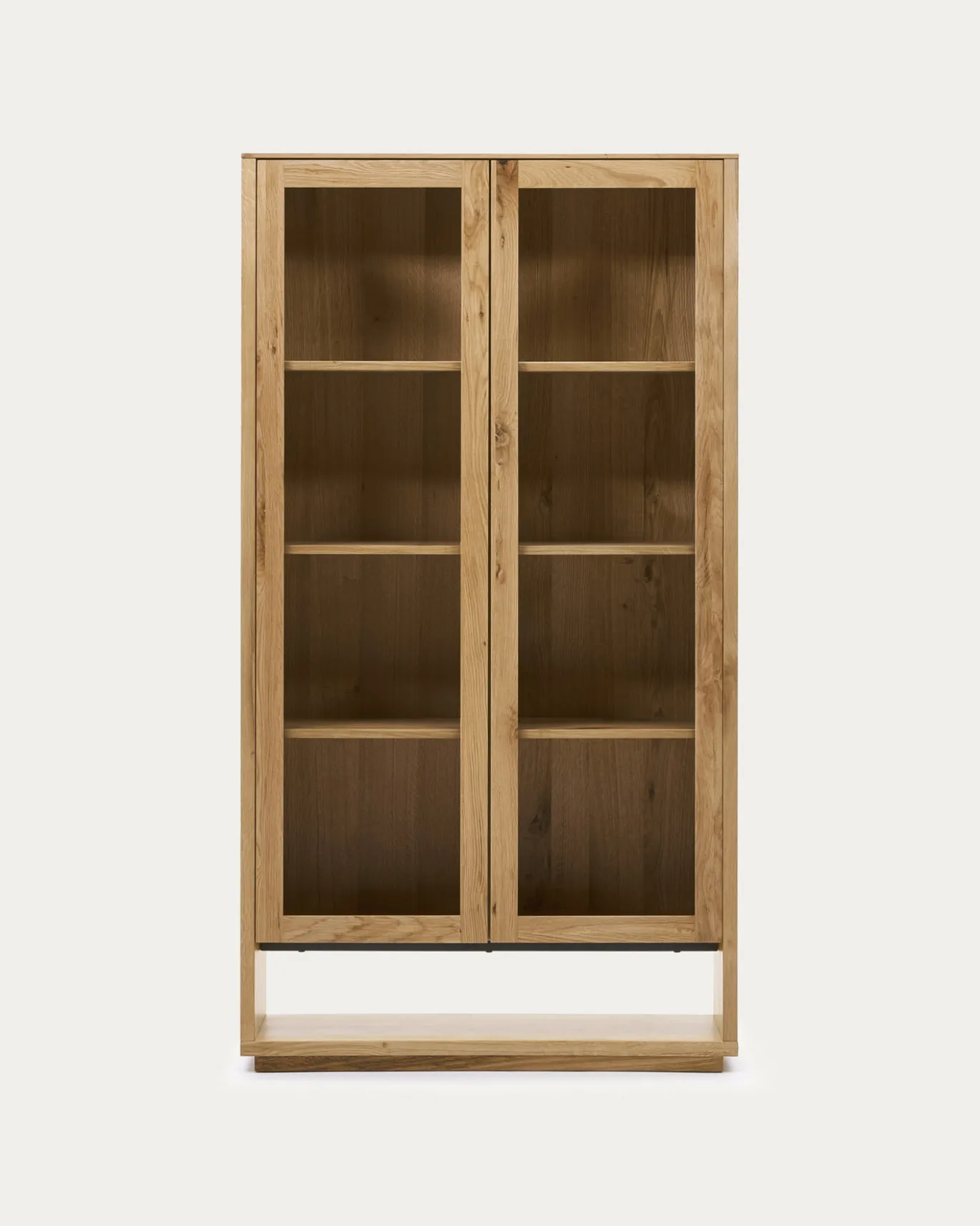 Kave Home Vitrinekast Alguema Eikenfineer Naturel 100x185cm