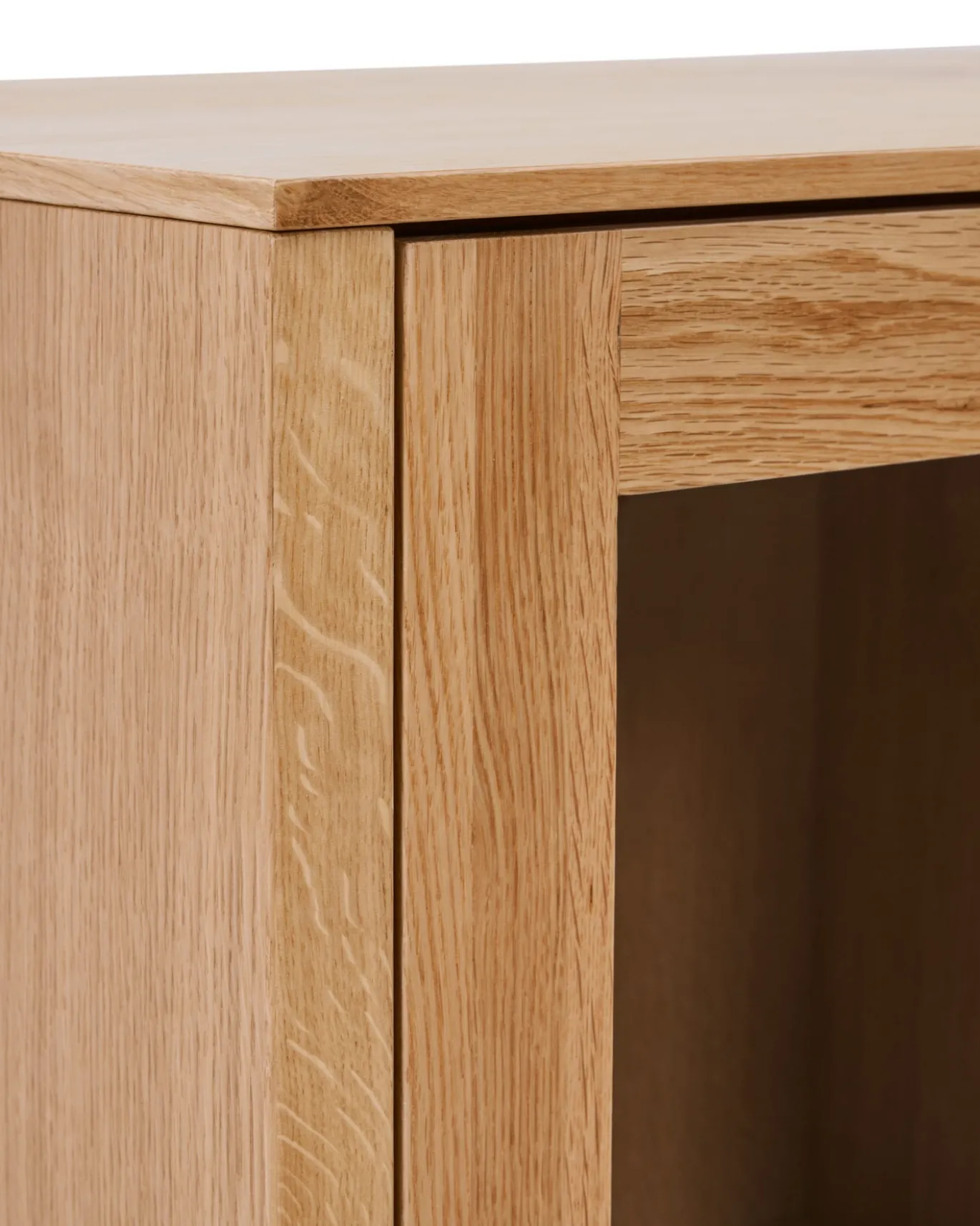 Kave Home Vitrinekast Alguema Eikenfineer Naturel 100x185cm