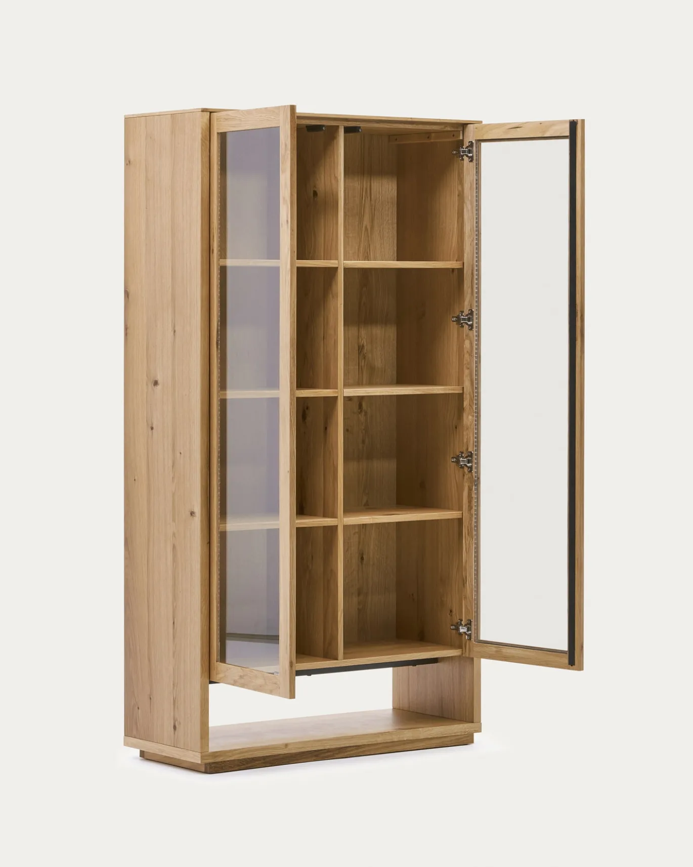 Kave Home Vitrinekast Alguema Eikenfineer Naturel 100x185cm