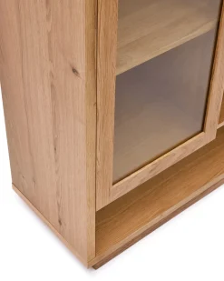 Kave Home Vitrinekast Alguema Eikenfineer Naturel 100x185cm