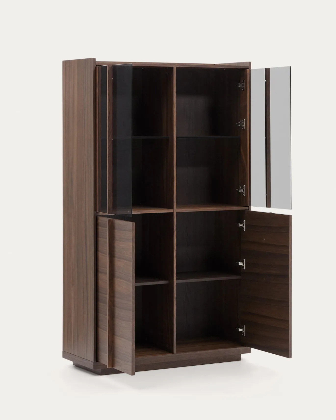 Kave Home Vitrinekast Onix Walnoot 100x170cm