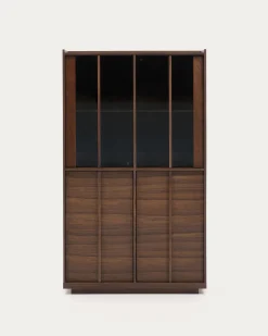 Kave Home Vitrinekast Onix Walnoot 100x170cm