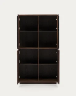 Kave Home Vitrinekast Onix Walnoot 100x170cm