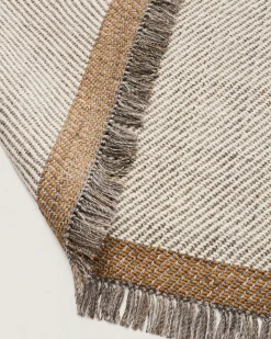 Kave Home Vloerkleed Brina Beige Wol Visgraat-jacquardmotief 300x200cm