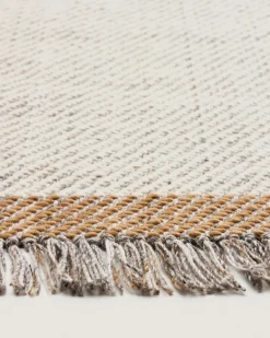 Kave Home Vloerkleed Brina Beige Wol Visgraat-jacquardmotief 300x200cm