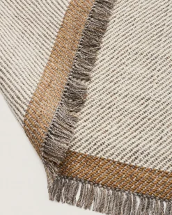 Kave Home Vloerkleed Brina Beige Wol Visgraat-jacquardmotief 300x200cm