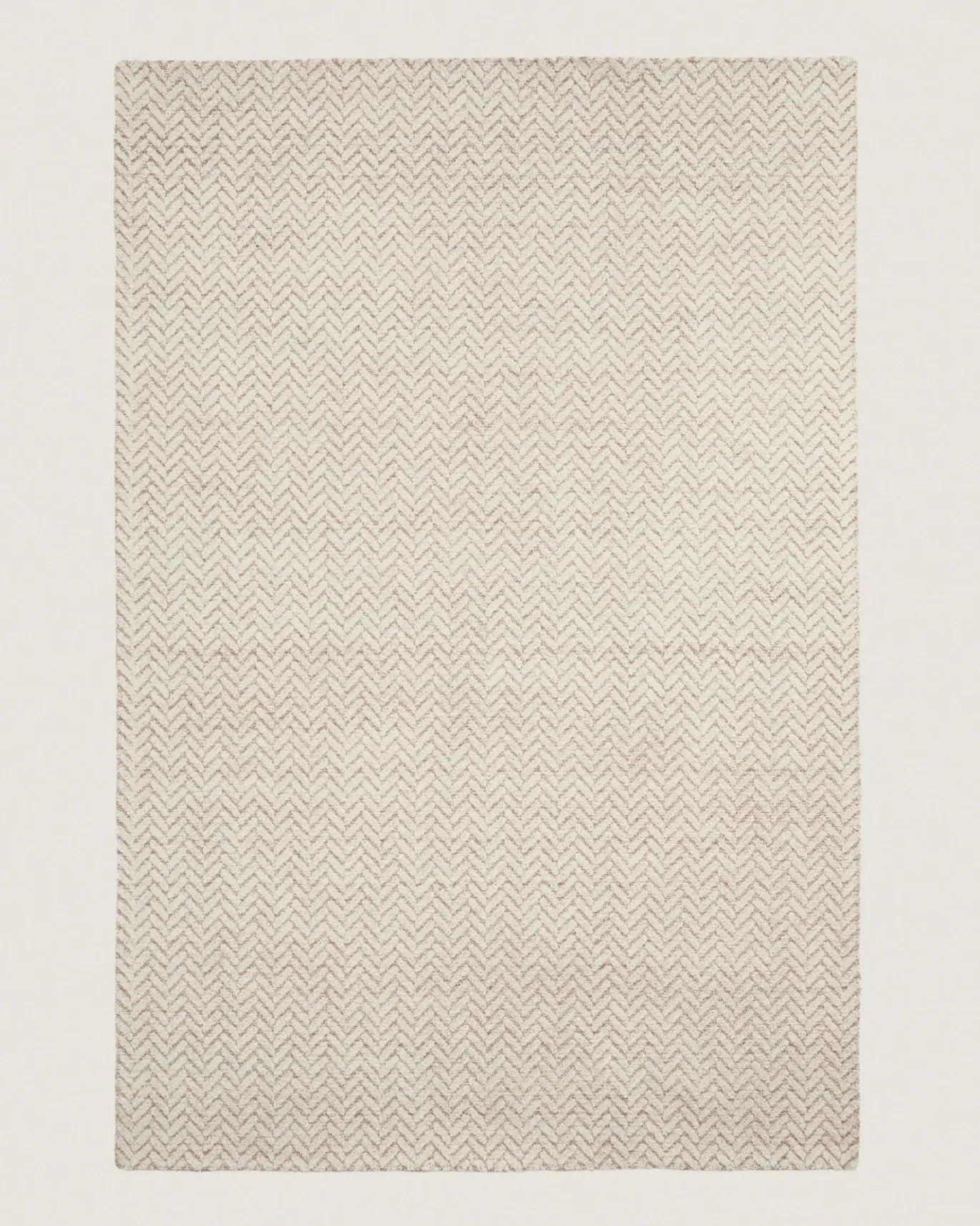Kave Home Vloerkleed Calira Beige Wol Gevlochten Jacquardmotief 300x200cm