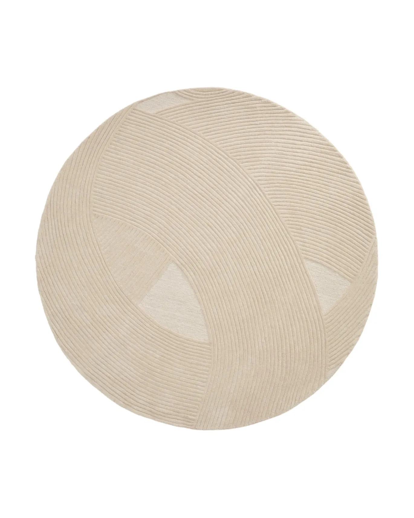 Kave Home Vloerkleed Domm Wol Beige Ø200cm