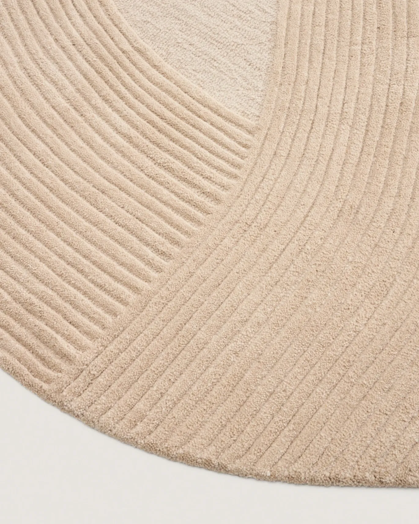 Kave Home Vloerkleed Domm Wol Beige Ø200cm