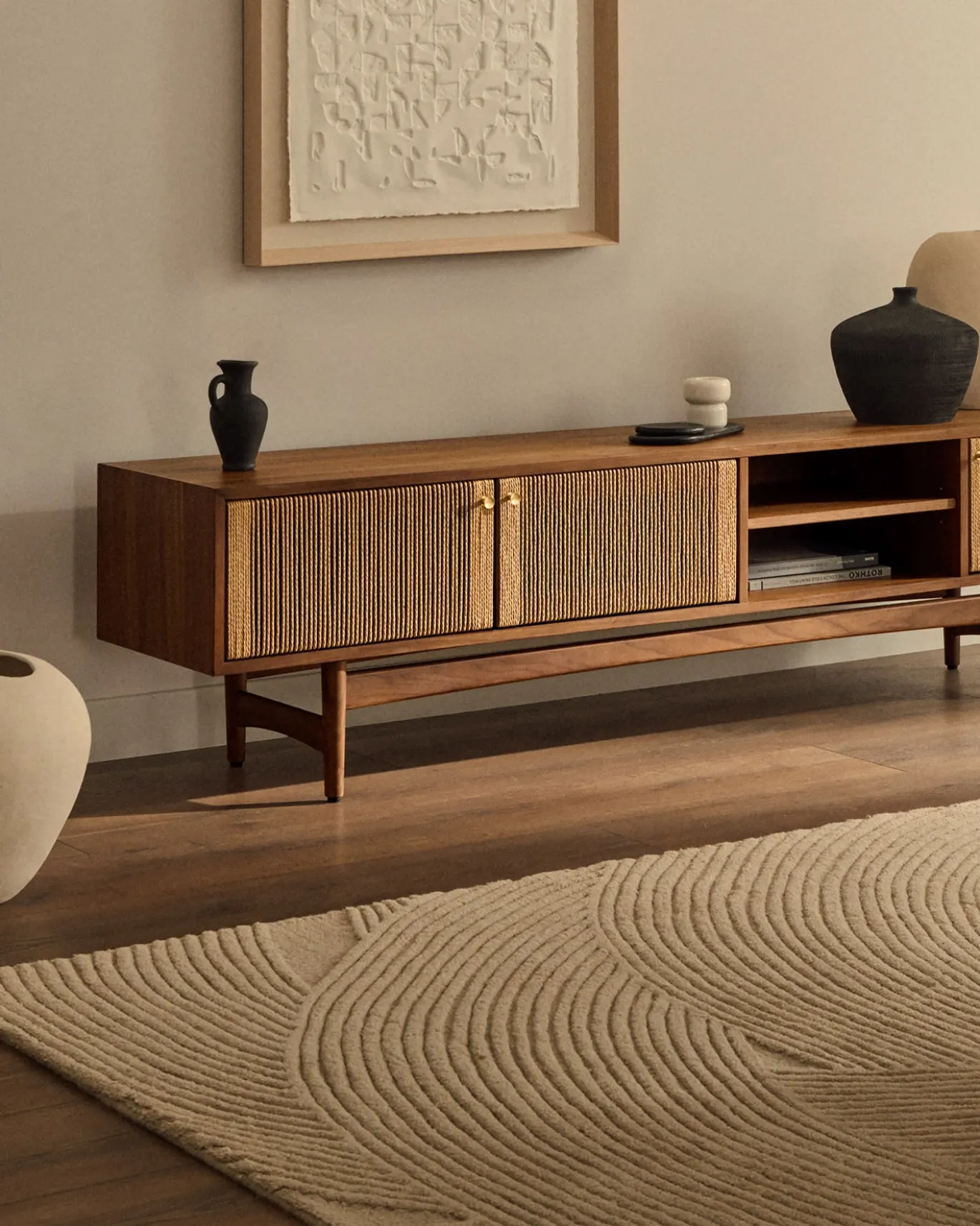 Kave Home Vloerkleed Domm Wol Wit 160x230cm