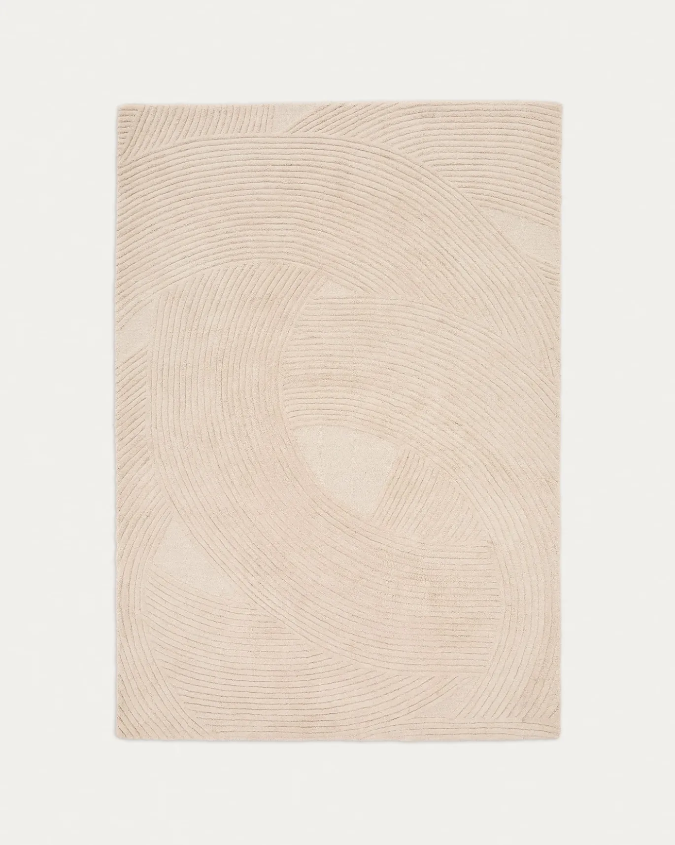 Kave Home Vloerkleed Domm Wol Wit 160x230cm