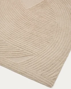 Kave Home Vloerkleed Domm Wol Wit 160x230cm