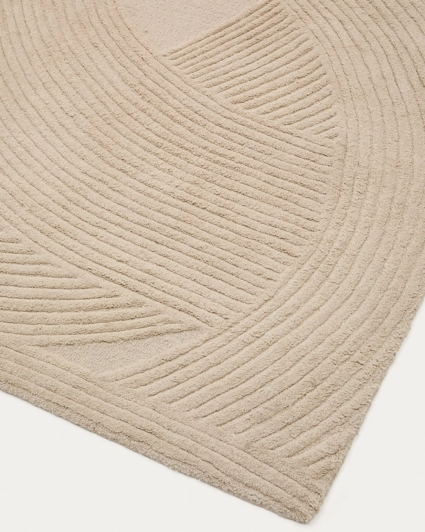 Kave Home Vloerkleed Domm Wol Wit 160x230cm