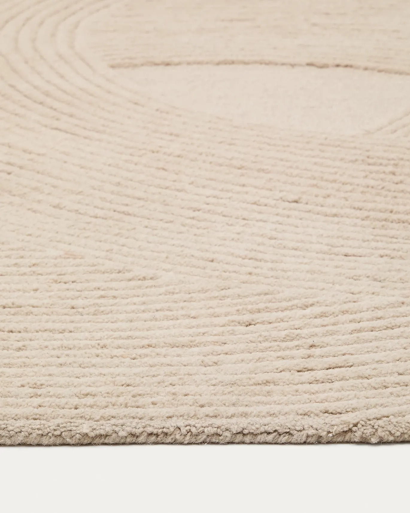 Kave Home Vloerkleed Domm Wol Wit 160x230cm