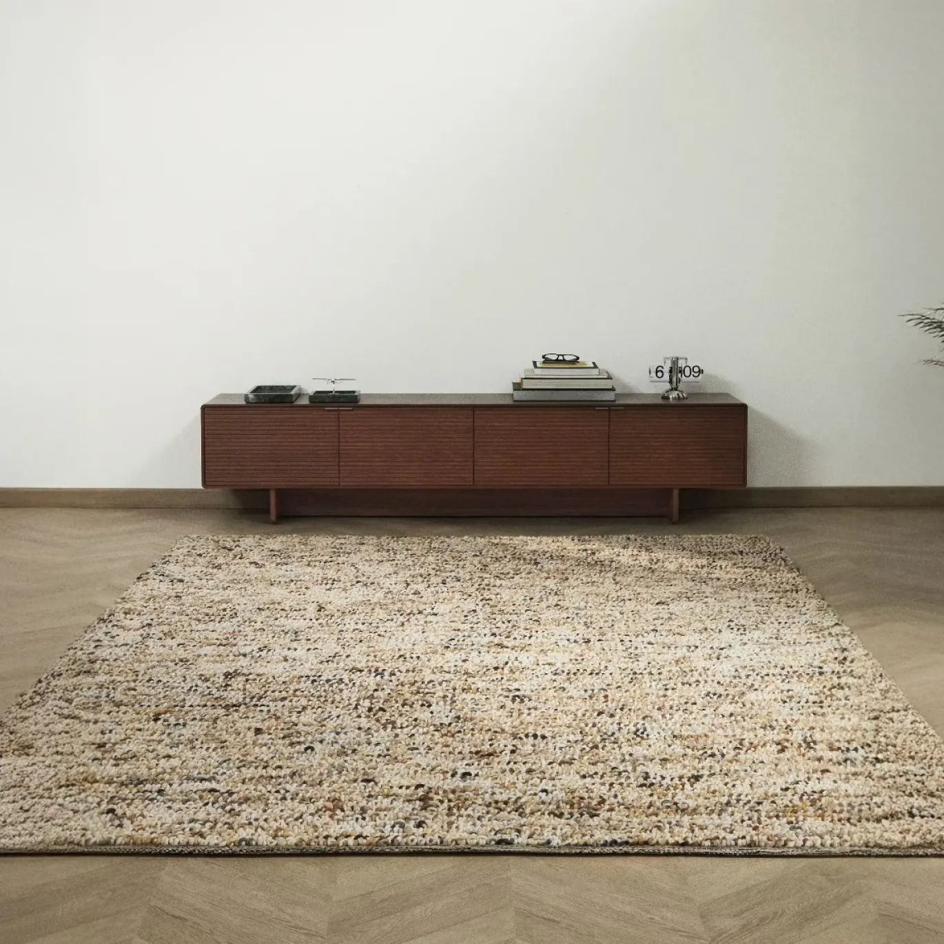 Kave Home Vloerkleed Elanis Wol Veelkleurig Bouclé 200x300cm