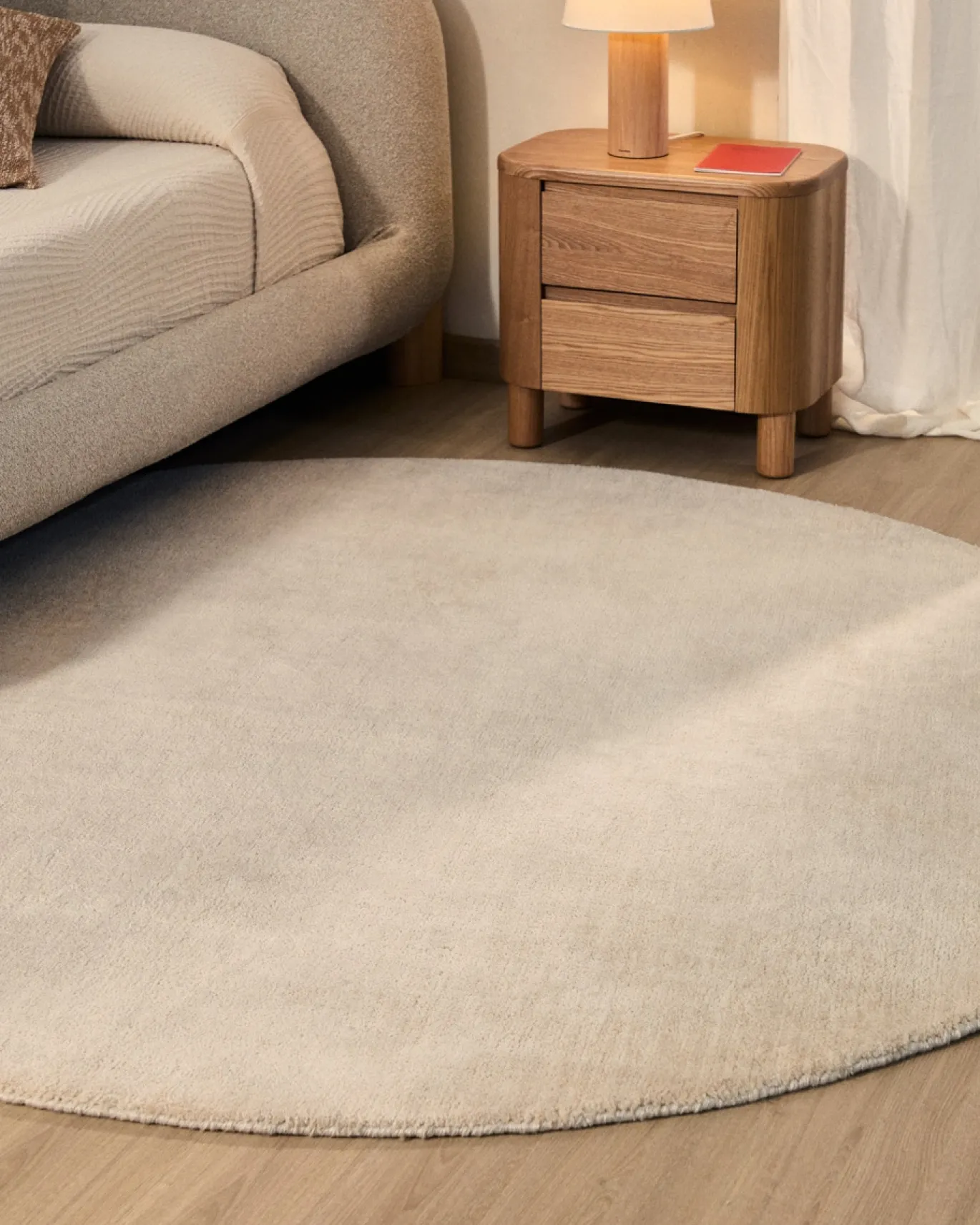 Kave Home Vloerkleed Empuries Wit Rond Ø200cm