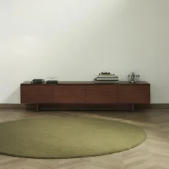 Kave Home Vloerkleed Empuries Groen Rond Ø200cm