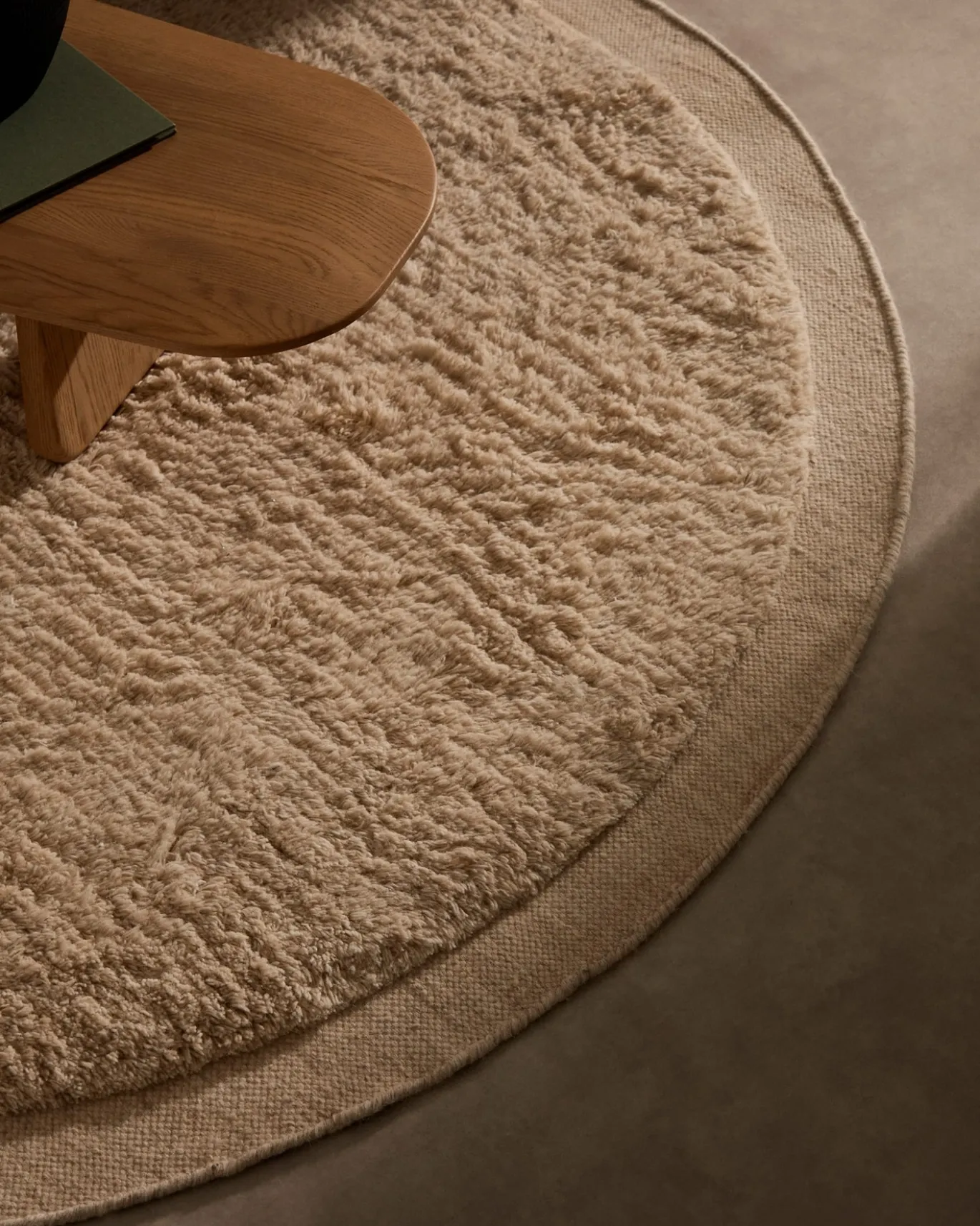 Kave Home Vloerkleed Marely Wol Wit Ø200cm