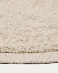 Kave Home Vloerkleed Marely Wol Wit Ø200cm