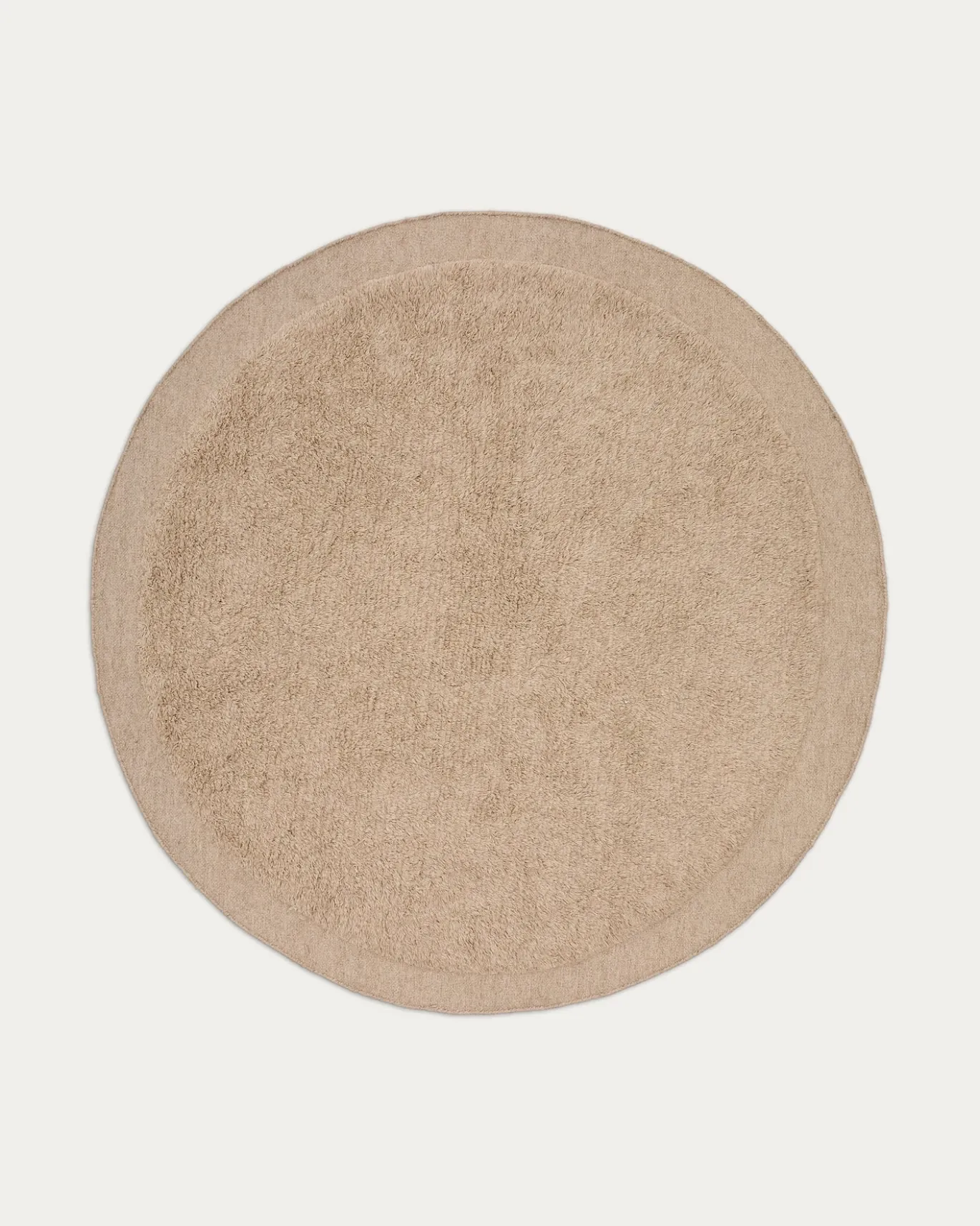 Kave Home Vloerkleed Marely Wol Beige Ø200cm