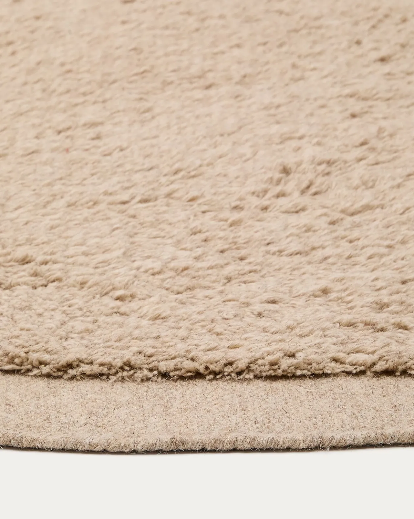 Kave Home Vloerkleed Marely Wol Beige Ø200cm