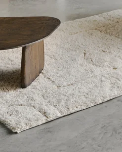 Kave Home Vloerkleed Nak Wol Jacquard Ecru 160x230cm