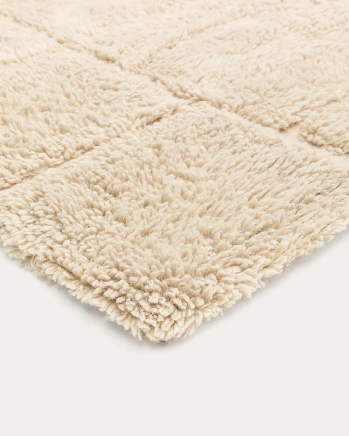 Kave Home Vloerkleed Nak Wol Jacquard Ecru 160x230cm