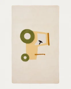 Kave Home Vloerkleed Nalim Katoen Beige Tractor 90x150cm
