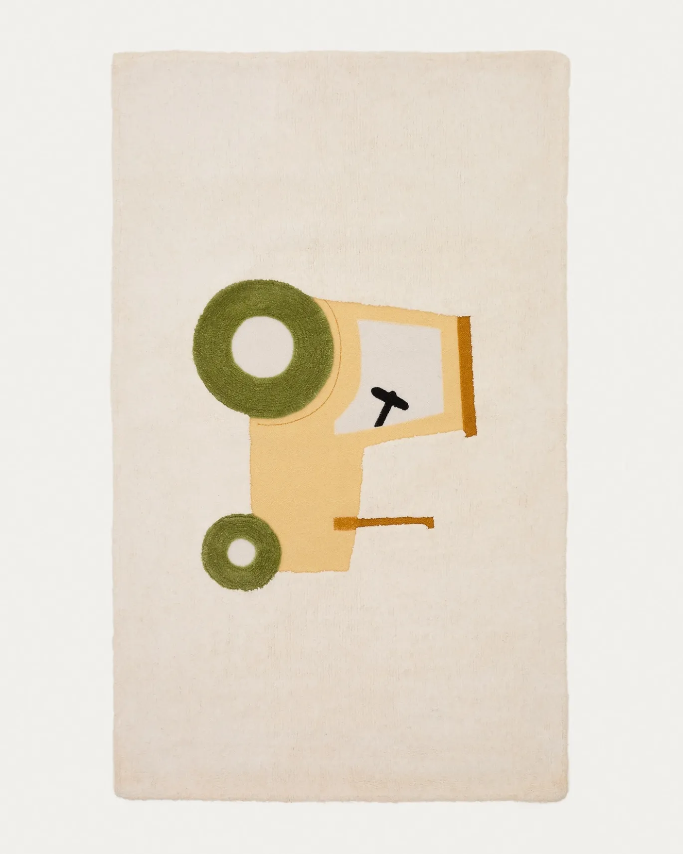 Kave Home Vloerkleed Nalim Katoen Beige Tractor 90x150cm