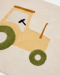 Kave Home Vloerkleed Nalim Katoen Beige Tractor 90x150cm
