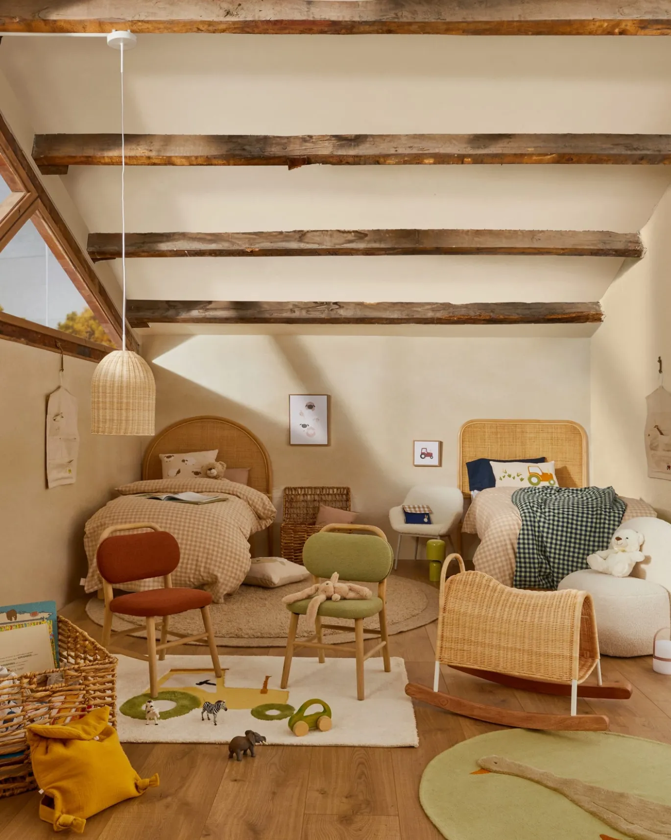 Kave Home Vloerkleed Nalim Katoen Beige Tractor 90x150cm