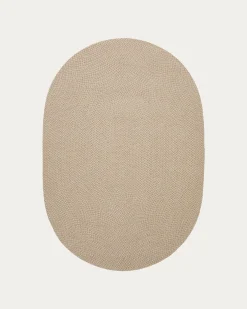 Kave Home Vloerkleed Rodhe Ovaal Beige Pet 160x230cm