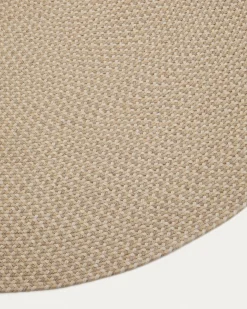 Kave Home Vloerkleed Rodhe Ovaal Beige Pet 160x230cm