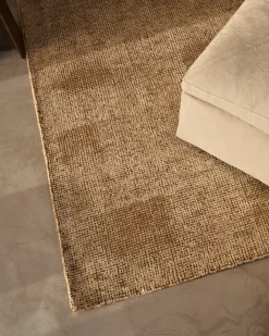 Kave Home Vloerkleed Susi Groen Wol en Bamboe-viscose 160x230cm