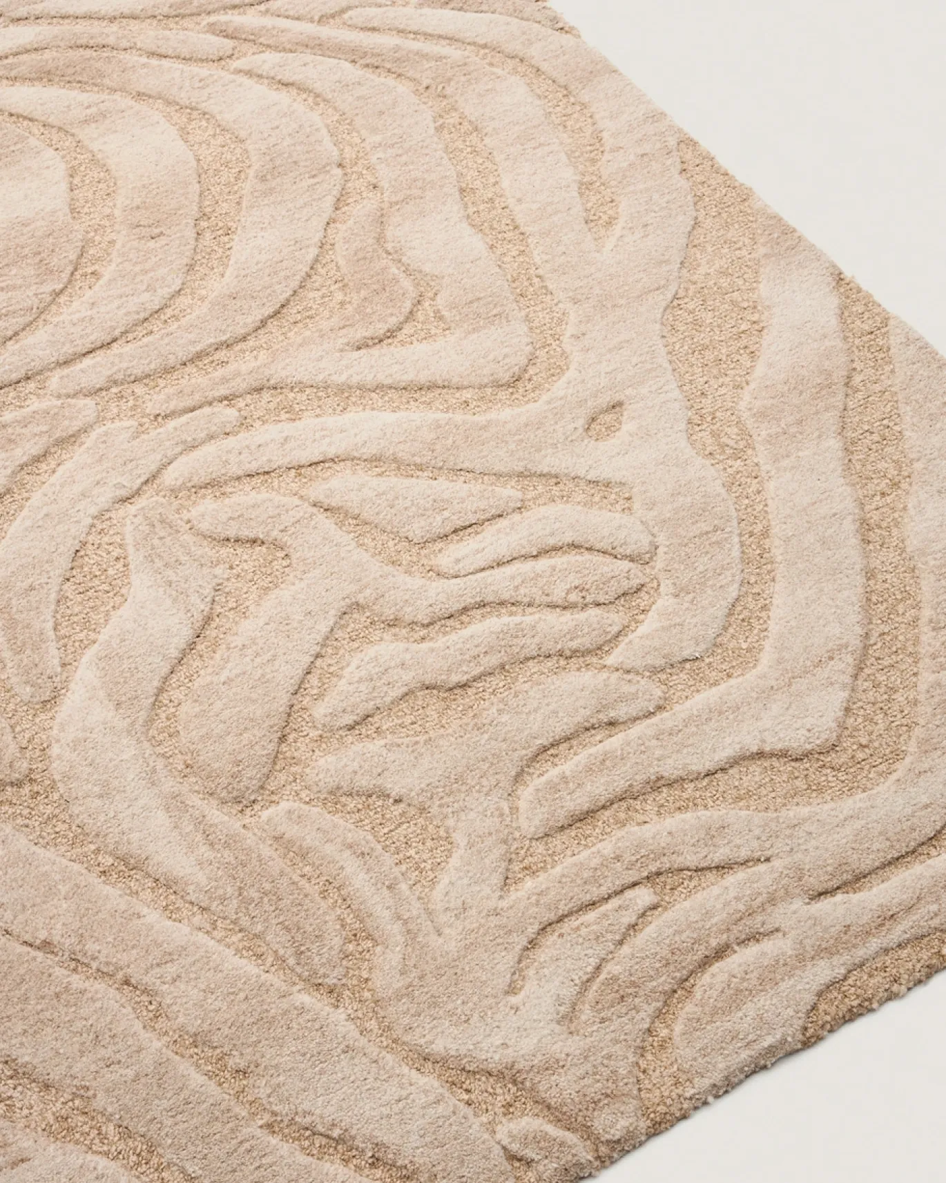 Kave Home Vloerkleed Tribet Wol met Zebrajacquard 200x300cm