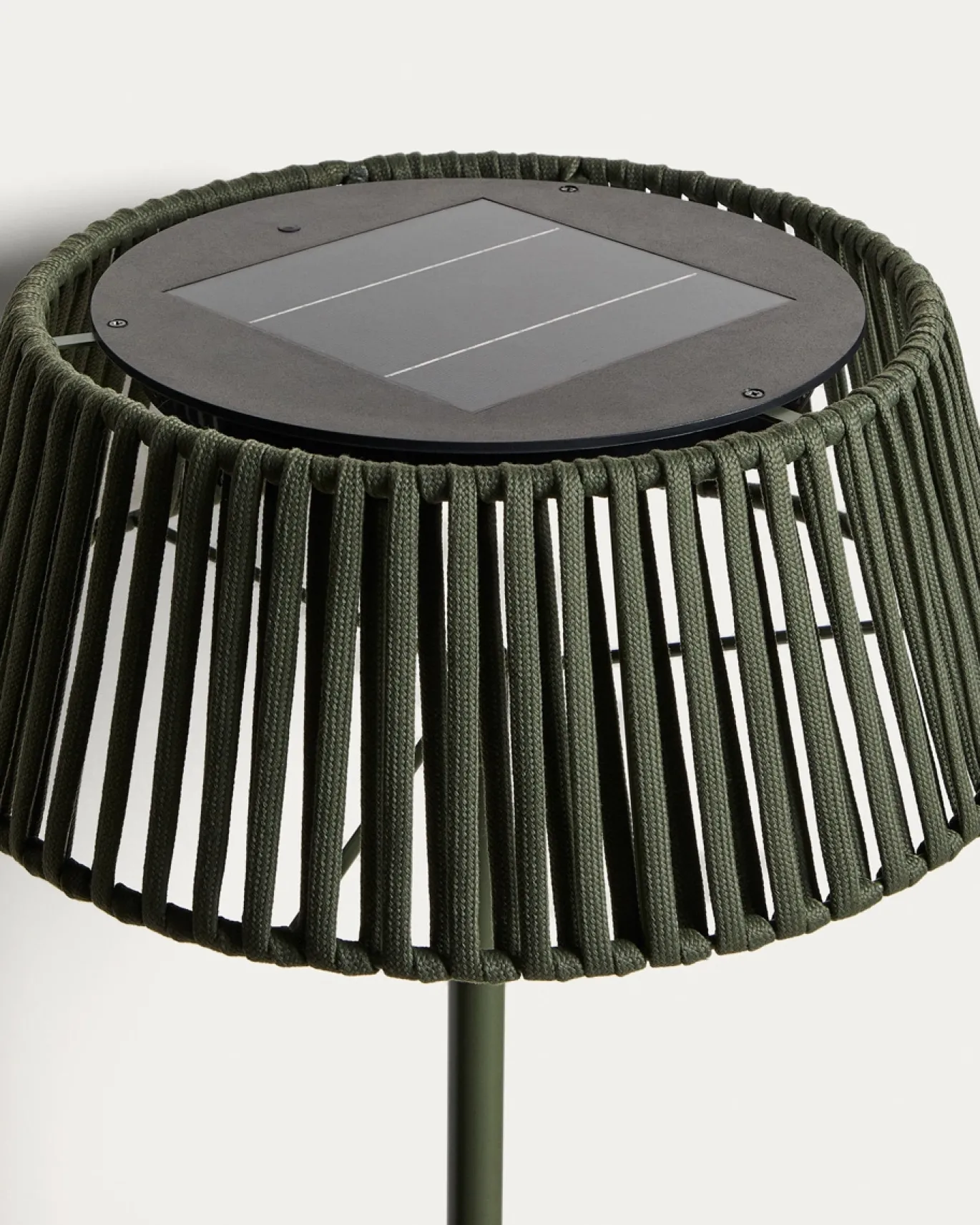 Kave Home Vloerlamp Aldet Outdoor Touw Metaal Groen Ø46cm