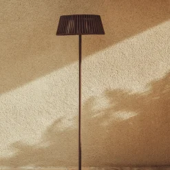 Kave Home Vloerlamp Aldet Outdoor Touw Metaal Bruin Ø46cm