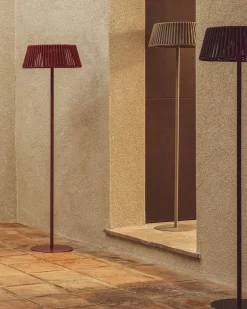 Kave Home Vloerlamp Aldet Outdoor Touw Metaal Bruin Ø46cm