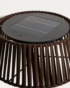 Kave Home Vloerlamp Aldet Outdoor Touw Metaal Bruin Ø46cm