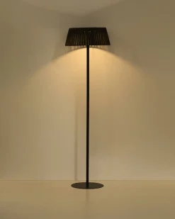 Kave Home Vloerlamp Aldet Outdoor Touw Metaal Zwart Ø46cm