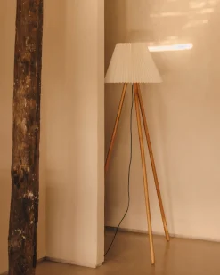 Kave Home Vloerlamp Benicarlo Massief Rubberhout Beige
