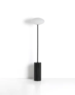 Kave Home Vloerlamp Idela Glas Marmer Zwart