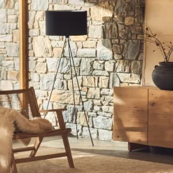 Kave Home Vloerlamp Ikia Metaal Zwart