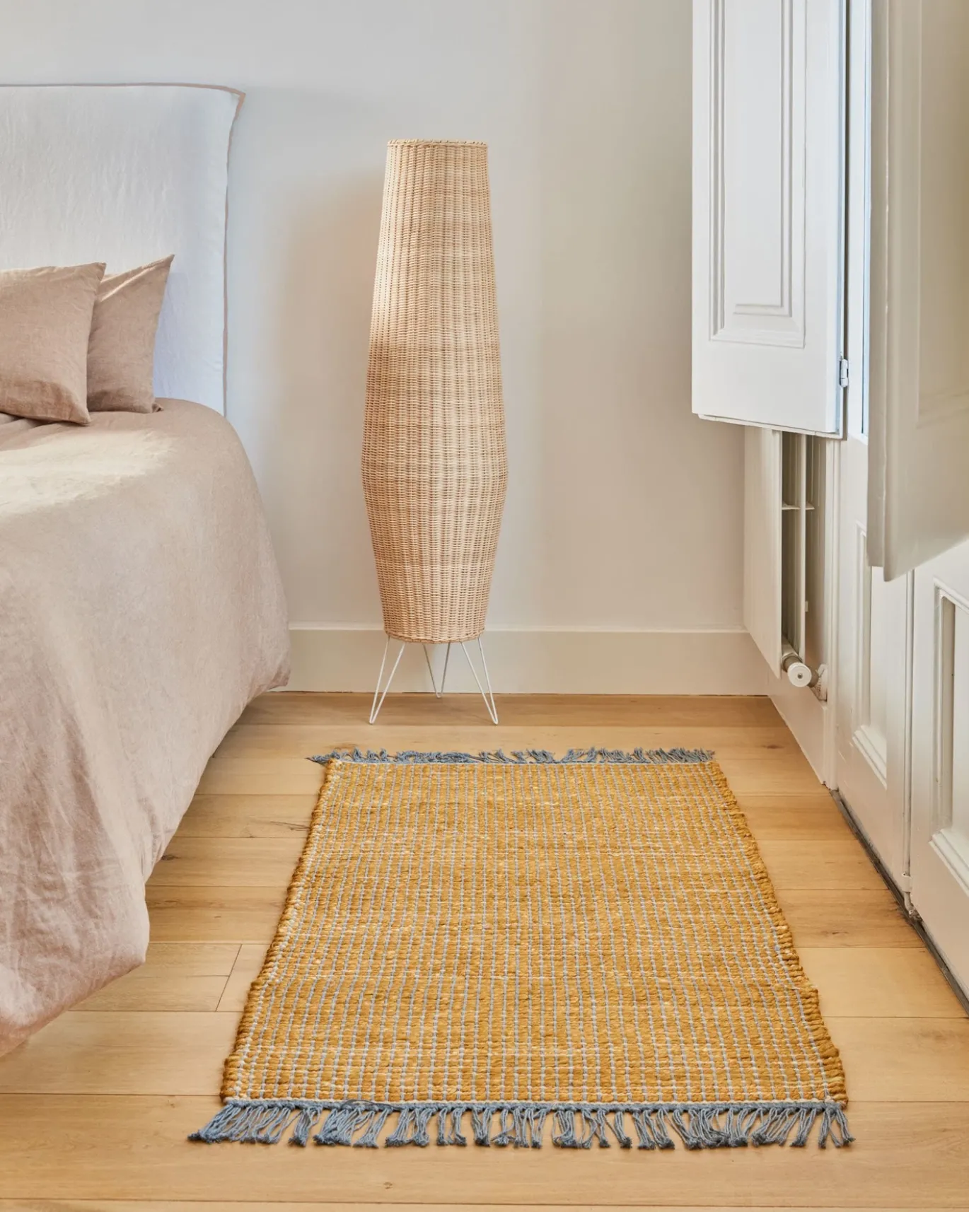 Kave Home Vloerlamp Kamaria Groot Rotan Natuurlijke Finish