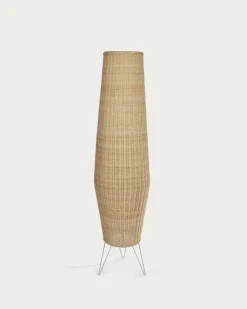 Kave Home Vloerlamp Kamaria Groot Rotan Natuurlijke Finish