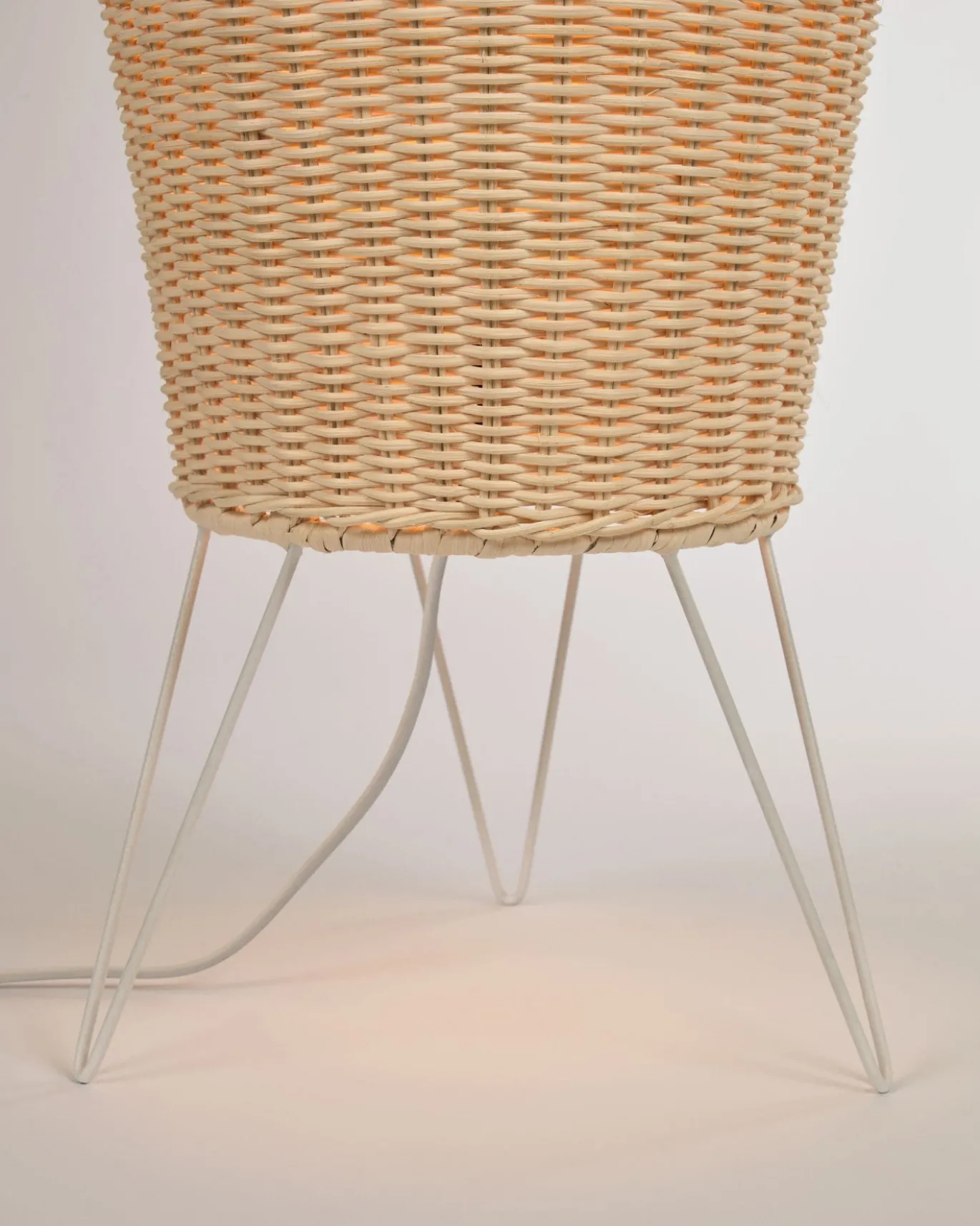 Kave Home Vloerlamp Kamaria Groot Rotan Natuurlijke Finish